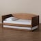 Baxton Studio Veles Mid-Century Ash Walnut Finished Wood Daybed with Trundle 159-9825-9826 - alternate 4